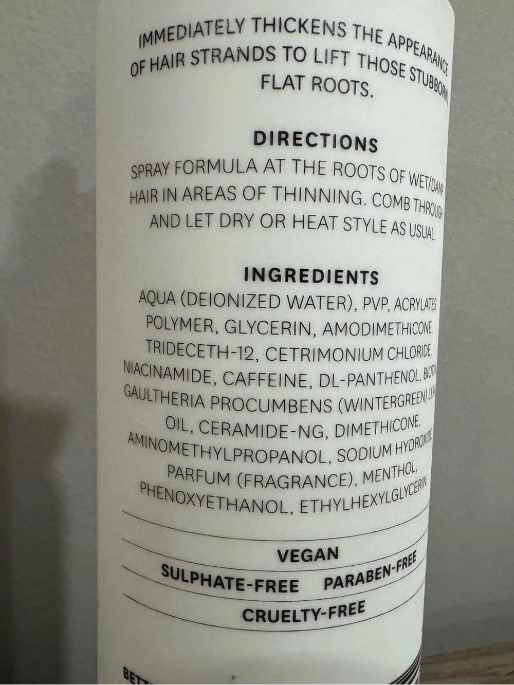 Better Not Younger Lift Me Up Hair Thickener
